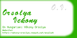 orsolya vekony business card