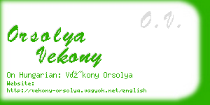 orsolya vekony business card